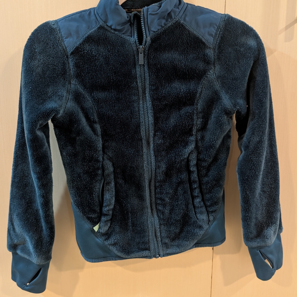 All in Motion Kids Dark Blue Fleece Puffer Jacket